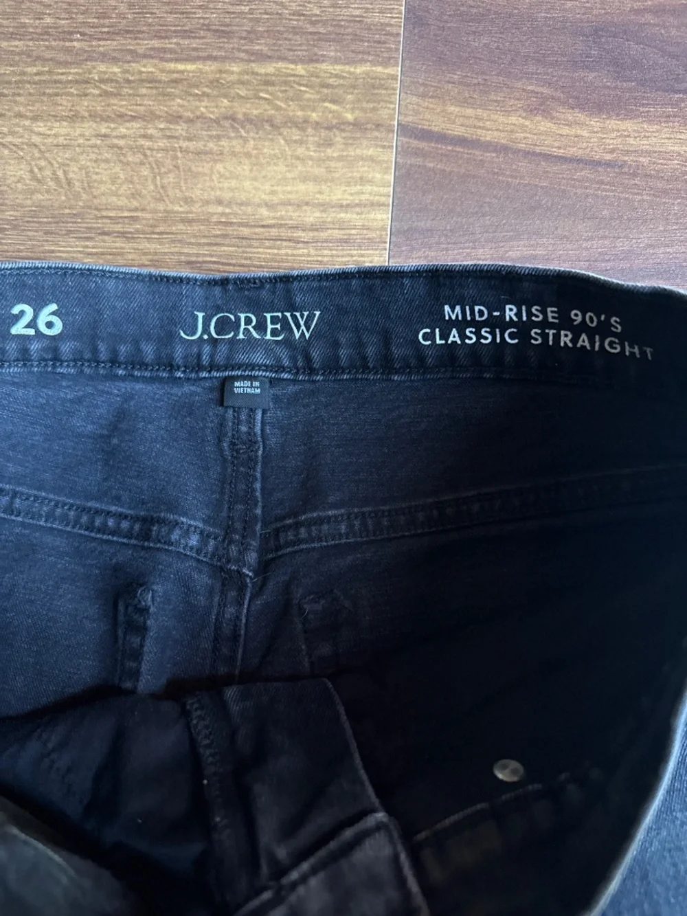 J CREW Mid Rise 90’s Classic Straight Jeans Size 26